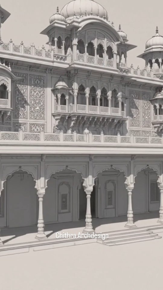 Traditional Rajasthani Haveli Design 
Chithra Archdesign +919887999292

#haveli #elevation #heritage #haveliarchitecture #rajasthaniarchitecture